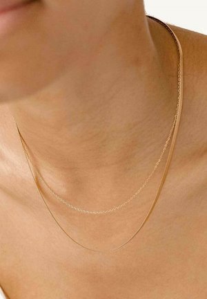 Hey Happiness MIXED SNAKE AND CABLE CHAIN - Halskette - goldfarben
