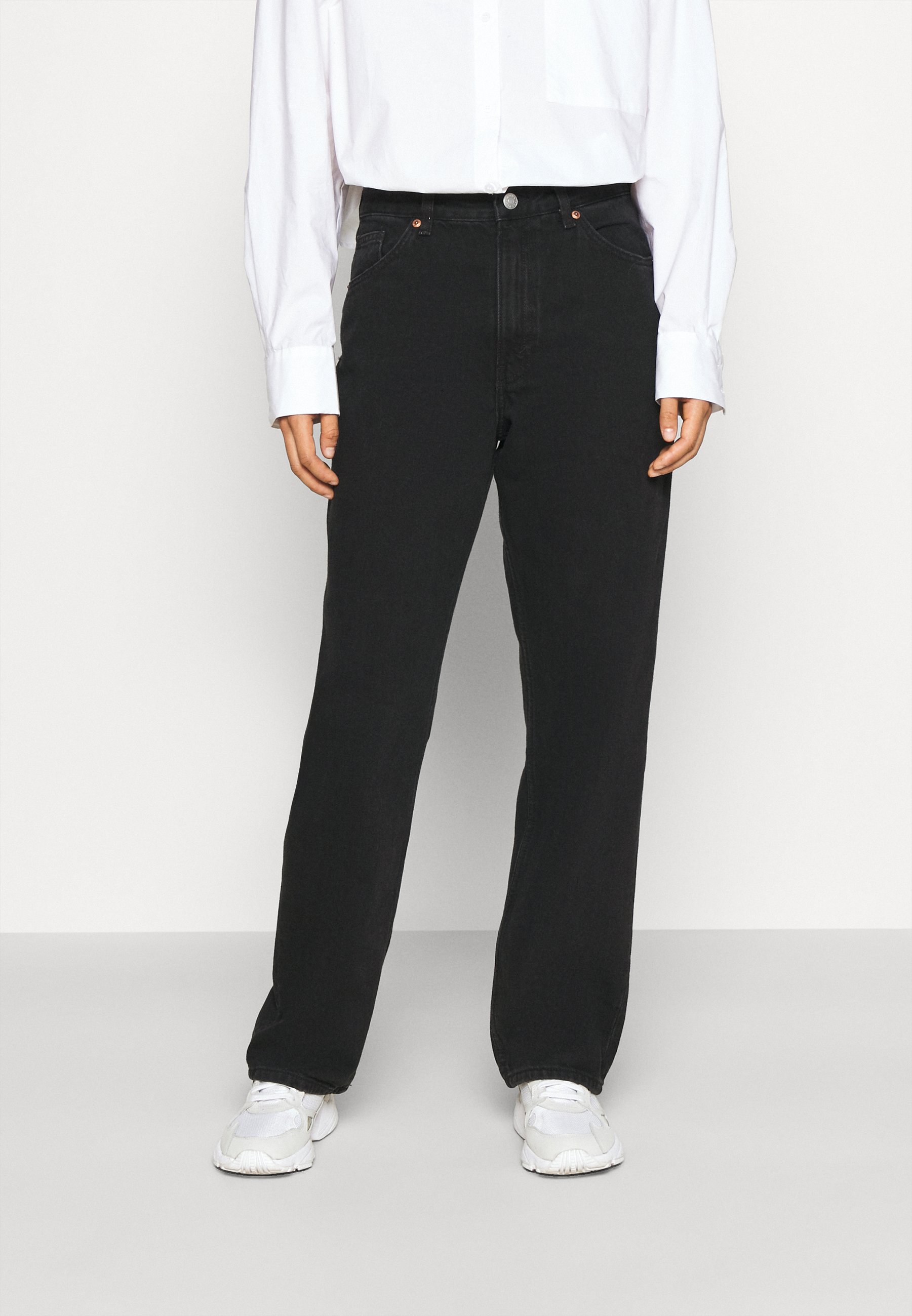 Taiki Straight Leg Black Jeans Cheap 