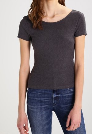 Even&Odd T-shirt basic - mottled dark grey