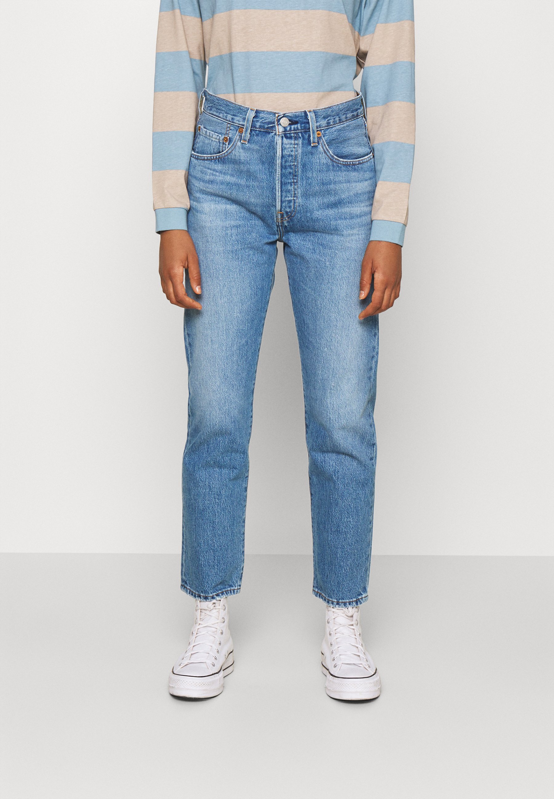 Levi's® 501 CROP - Jeans Tapered Fit - athens day to day/Blauw denim/bluedenim  - Zalando.nl