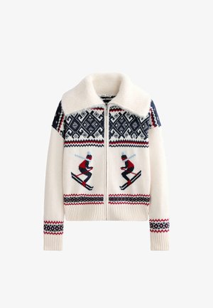JACQUARD SKI - Cipzáras pulóver - stone