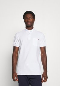 Pier One - TRICOLORE TRIM  - Poloshirt - white Miniatuurafbeelding 1