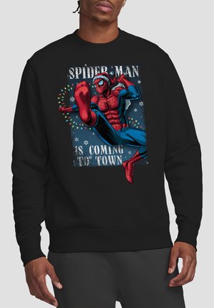 MARVEL SPIDERMAN IS COMING TO TOWN - Sweatshirt - black