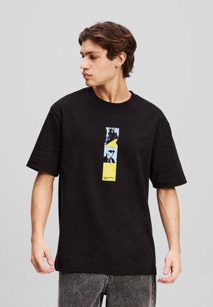 RELAX REPEATED TEE - Print T-shirt - black