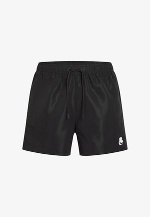 Mustad ujumispüksid, mis on valmistatud sujuvast ja kergest kangast. Omavad elastset vööd nööriga ning väikest logo alumisel vasakul küljel.