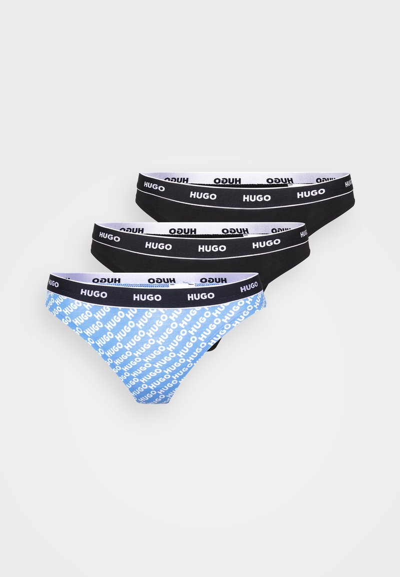 Hugo String Homme Open HUGO TRIPLET THONG DESIGN 3 PACK - String - open blue/black/bleu ...