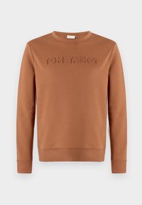 TOM TAILOR EMBOSSED - Sweater - deep cognac