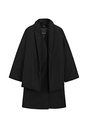 Massimo Dutti LONG PADDED WITH SCARF DETAIL - Vinterkappa /-rock - black