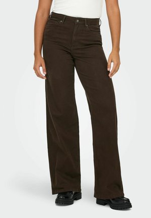 Pernera ancha - dark brown denim