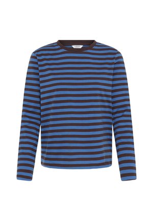 b.young, BYSNERLE LS SHIRT - Longsleeve - dark brown  blue stripe
