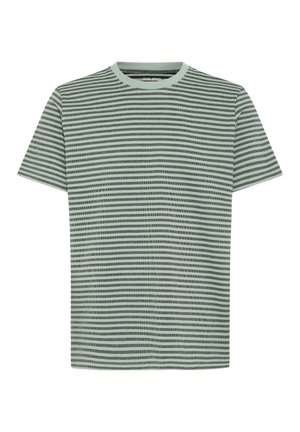 Blend, BHKADEK STRIPE S/S TEE - Print T-shirt - granite green