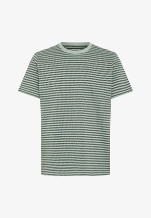 Blend, BHKADEK STRIPE S/S TEE - Print T-shirt - granite green