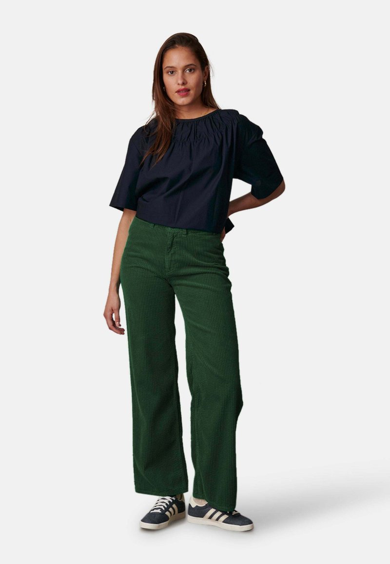 LABDIP HIGH WAIST LONG WIDE - Broek - forest