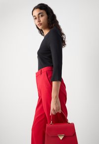 Marc O'Polo 3/4 SLEEVE FINE BINDING AT NECK - Långärmad tröja - black