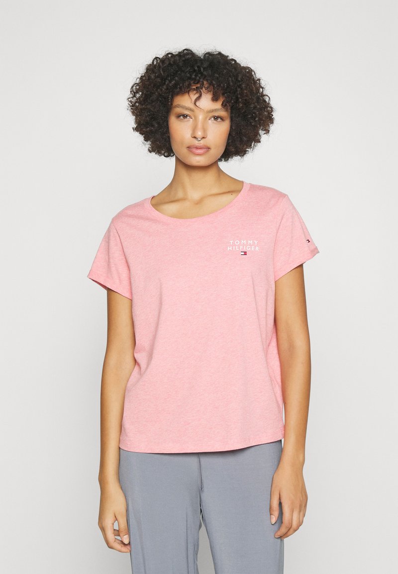 Tommy Hilfiger SHORT SLEEVE - Pyžamový vrchný diel - flora pink heather