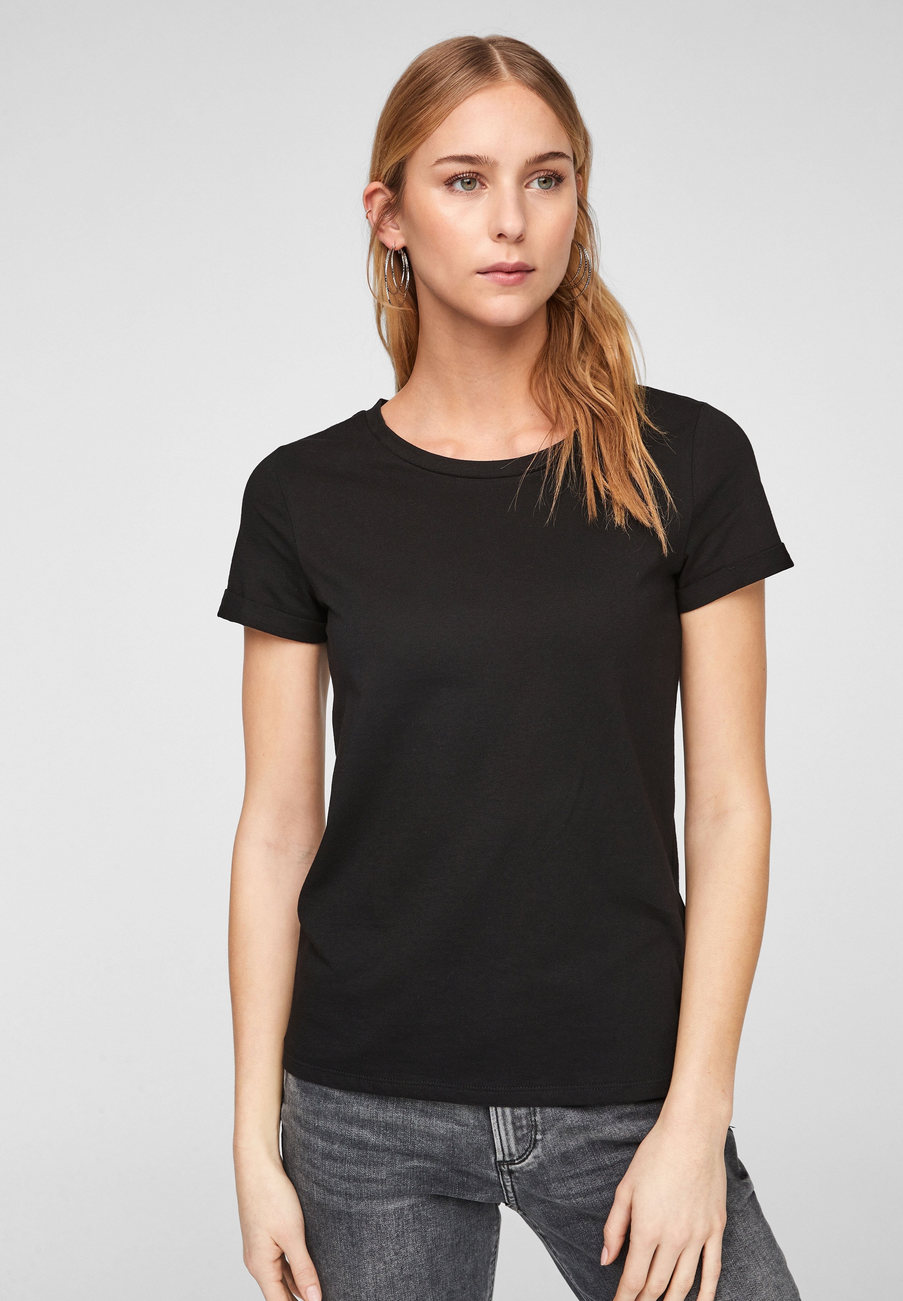 QS by s.Oliver T-Shirt basic - black/schwarz