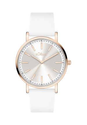 KLASSISCH MIT FUNKELNDEN STEINEN - Uhr - weiß