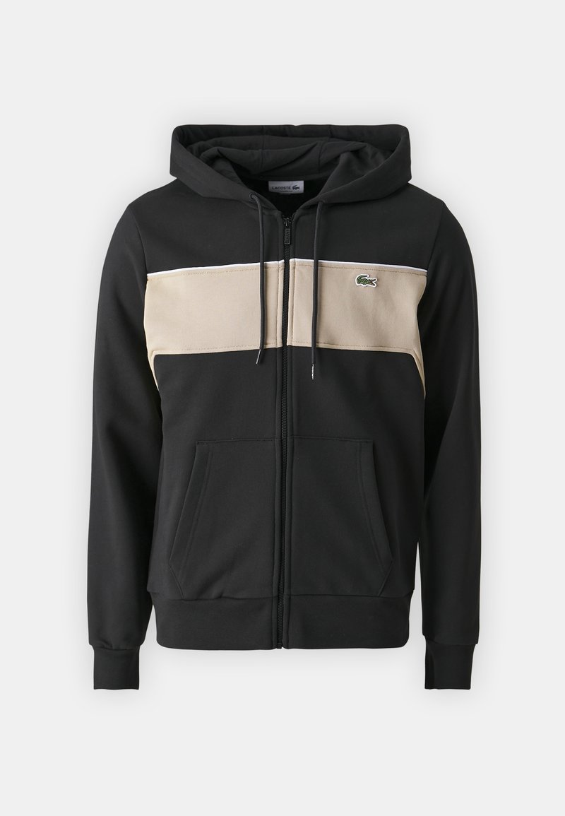 Lacoste Sweater met rits zwart