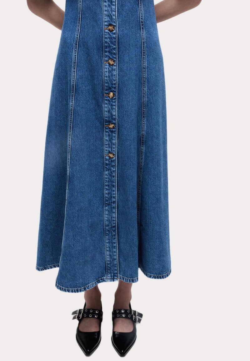 mark and spencer denim dress Pure Cotton Denim Midi Utility Dress | DENIM | Dresses