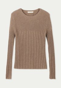 GOBI Cashmere CREW NECK - Stickad tröja - taupe