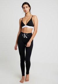 Calvin Klein Underwear LOGO HIGH WAIST - Calças de pijama - black