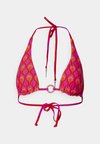 BIRDS OF PARADISE REVERSIBLE LONGLINE SLIDE - Bikini-Top - chilli red