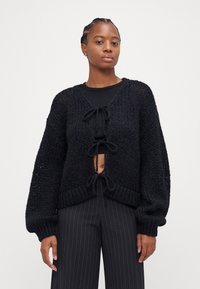 Vero Moda Petite VMALOA BOW CARDIGAN - Neuletakki - black