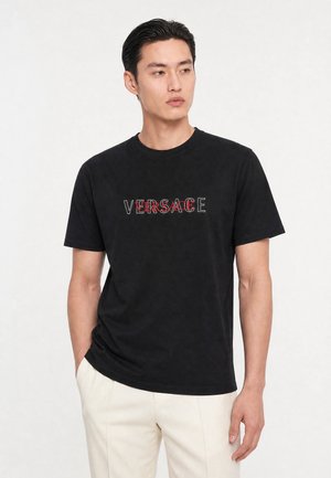 Versace PRINT LOGO - T-shirt imprimé - black