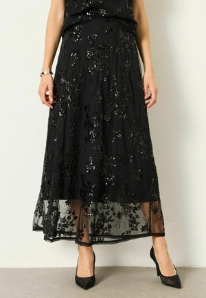 FatFace, PIA SEQUIN MIDI SKIRT - Maxi skirt - black