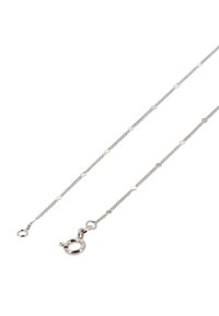 Sølvsnor halskæde med et indviklet design og små dekorative accenter. Med en krabbe-lås for sikker lukning.