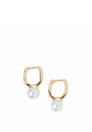 FatFace, FAUX PEARL HOOP EARRINGS - Earrings - gold-coloured