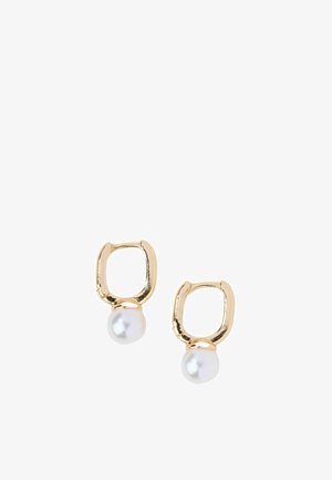 FatFace, FAUX PEARL HOOP EARRINGS - Earrings - gold-coloured