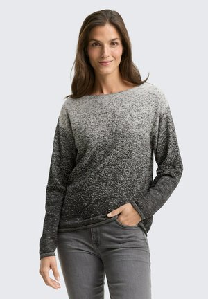 Pullover - black grey degrade design