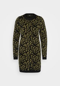 ONLJENNI ANIMAL DRESS - Fodralklänning - black/olive night