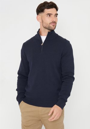 Stickad tröja - navy