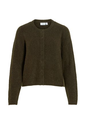VILA, VILORY O-NECK L/S KNIT CARDIGAN-NOOS - Chaqueta de punto - forest night