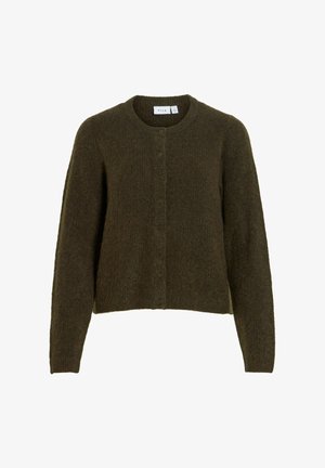 VILA, VILORY O-NECK L/S KNIT CARDIGAN-NOOS - Cardigan - forest night