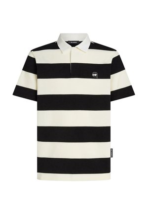 KARL LAGERFELD, IKON BOLD STRIPE - Poloshirt - cannoli cream-black