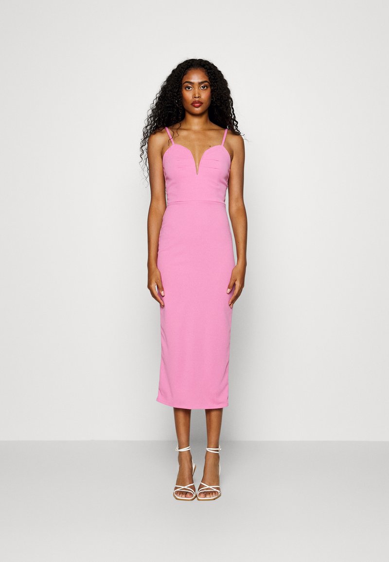 WAL G TALL V NECK MIDI - Rochie din jerseu - rose pink/roz - Zalando.ro