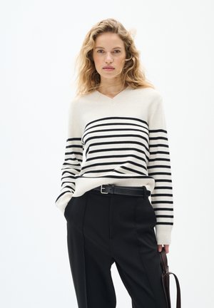 WALLIS V-NECK  - Pulóver - black stripe