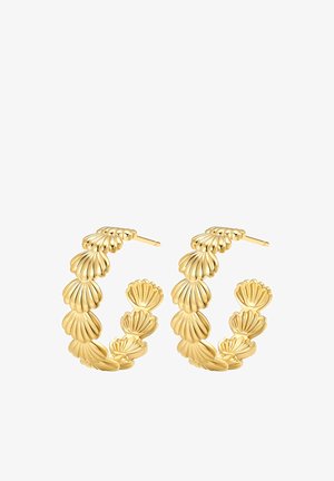 Hey Happiness, COASTAL SHELL HOOP - Earrings - gold-coloured