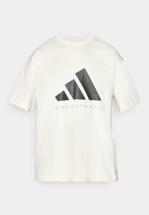 adidas Performance TEE - Majica kratkih rukava s printom - chalk white/black