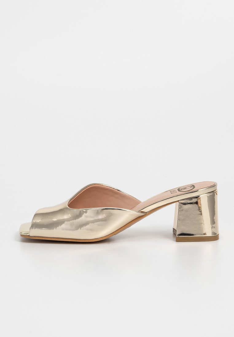 LIU JO Muiltjes met hak goudkleurig