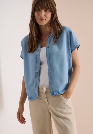 Cecil, LYOCELL-BLOUSE IN BLOUSON-OPTIK - Blusa - light blue used wash