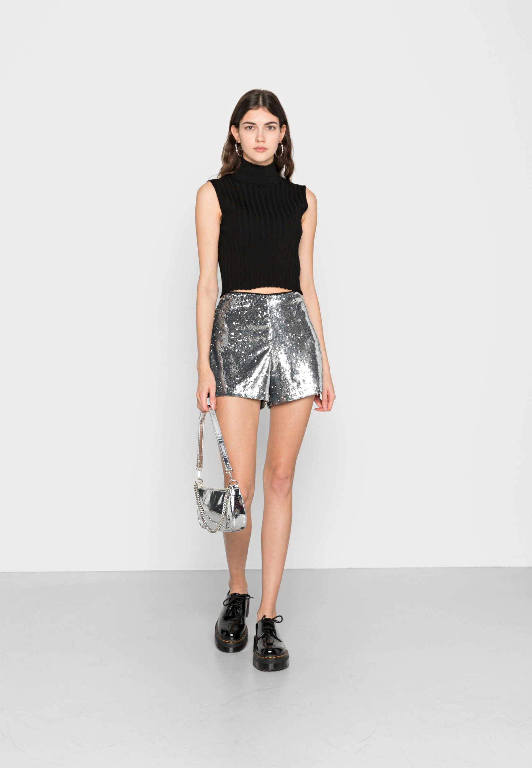 People DISCO SEQUIN - Shorts - silver 