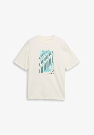 TOM TAILOR, TOM TAILOR T-SHIRT T-SHIRT MIT PRINT - Triko s potiskem - gardenia white