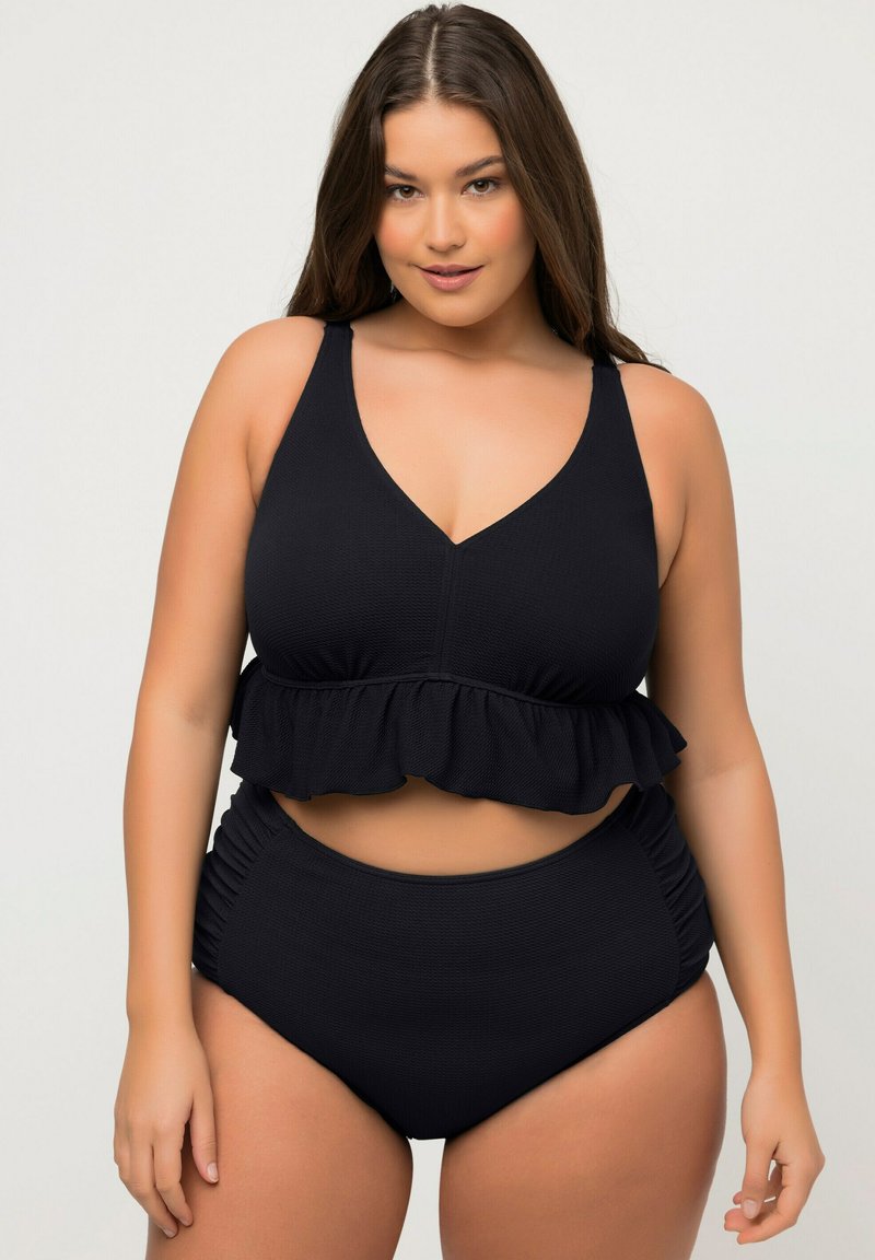 Ulla Popken STRUCTURE RUCHÉ BONNETS SOUPLES BRETELLES RÉGLABLES SET - Bikiny