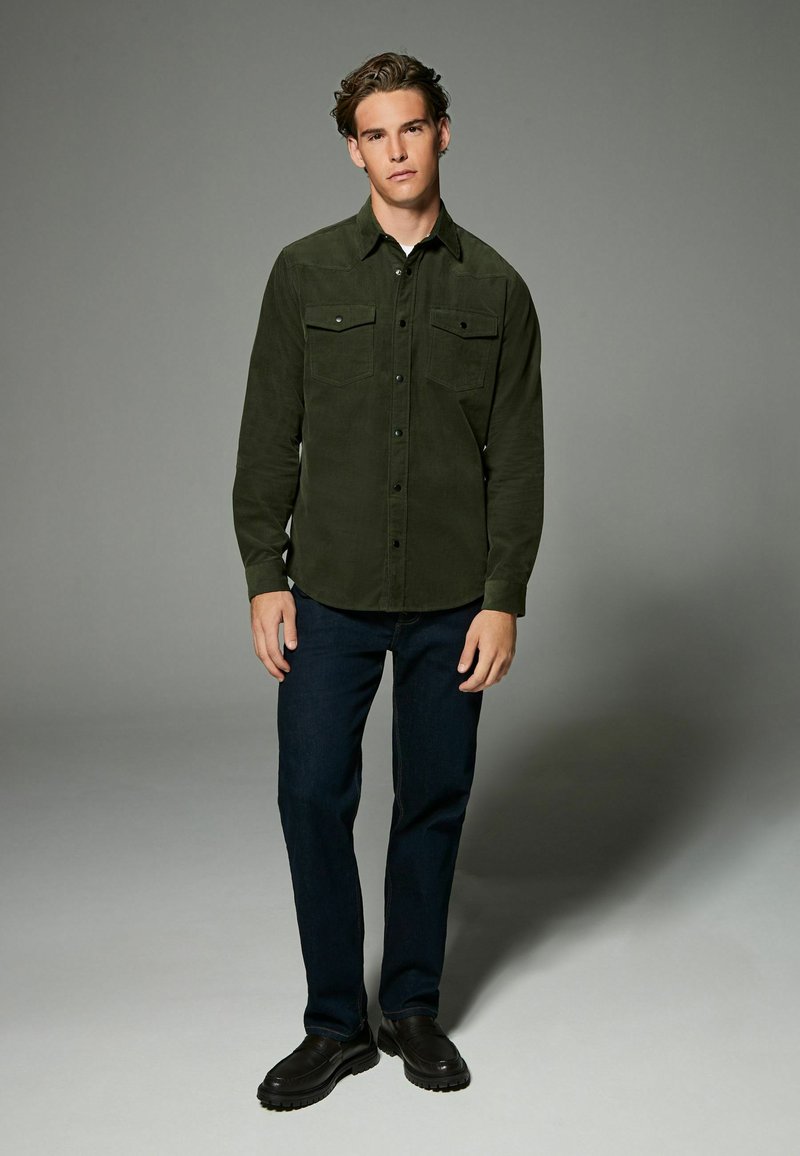 Next TWIN POCKET WESTERN REGULAR FIT - Pluus - dark green