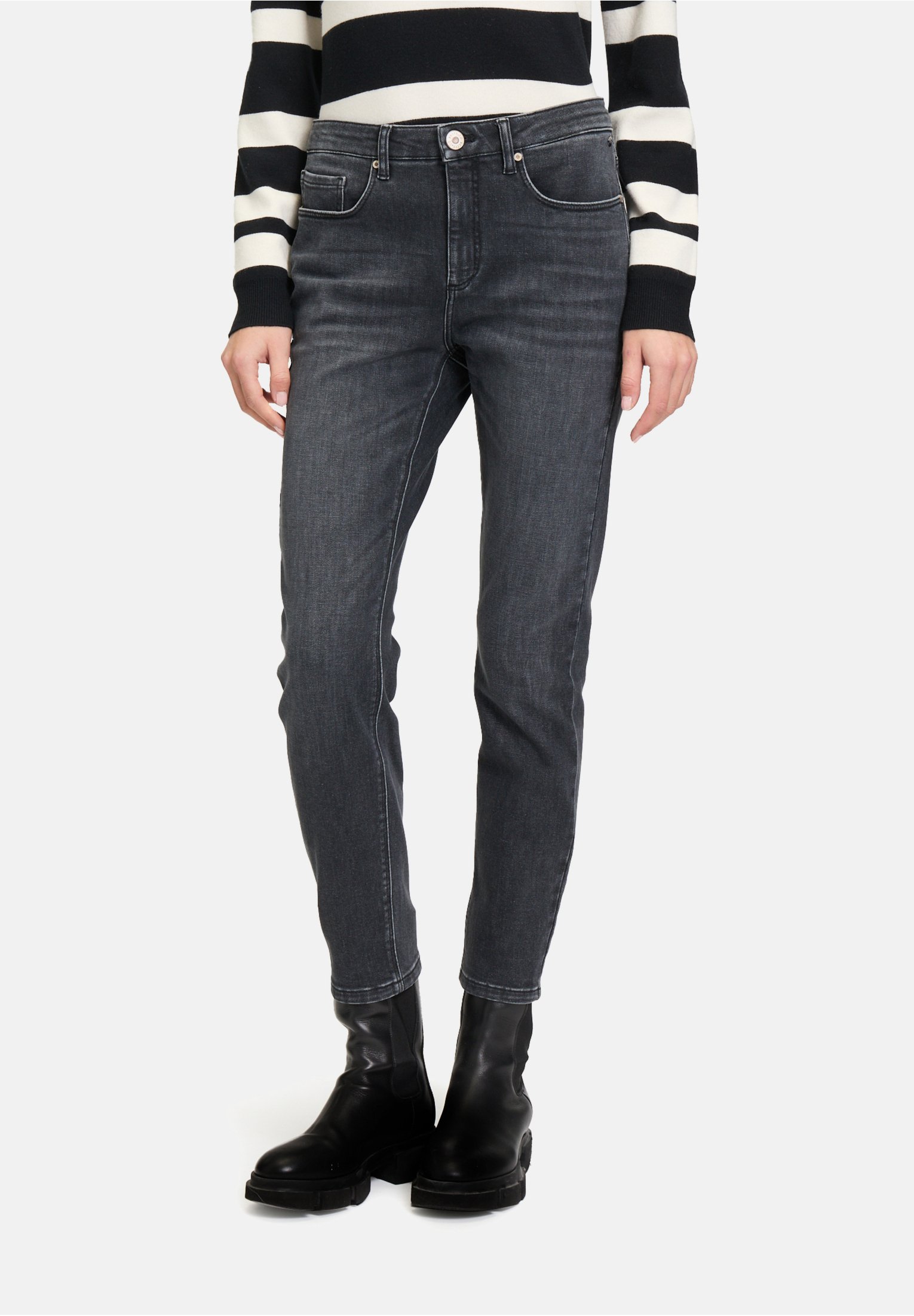 Betty Co MIT WASCHUNG Jeans Slim Fit dark grey denim/schwarz