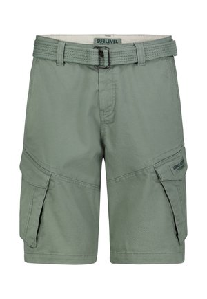 MIT GÜRTEL UND SEITENTASCHEN - Shorts - grün